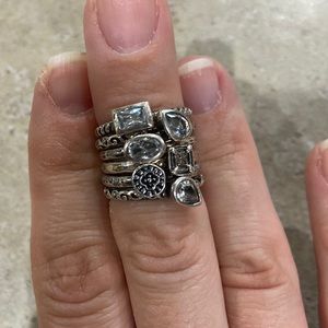 6 stackable Silpada rings. EUC